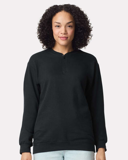 Unisex SoftstyleÂ® Midweight 1/4 Zip Sweatshirt