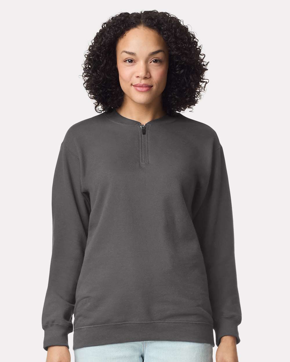 Unisex SoftstyleÂ® Midweight 1/4 Zip Sweatshirt