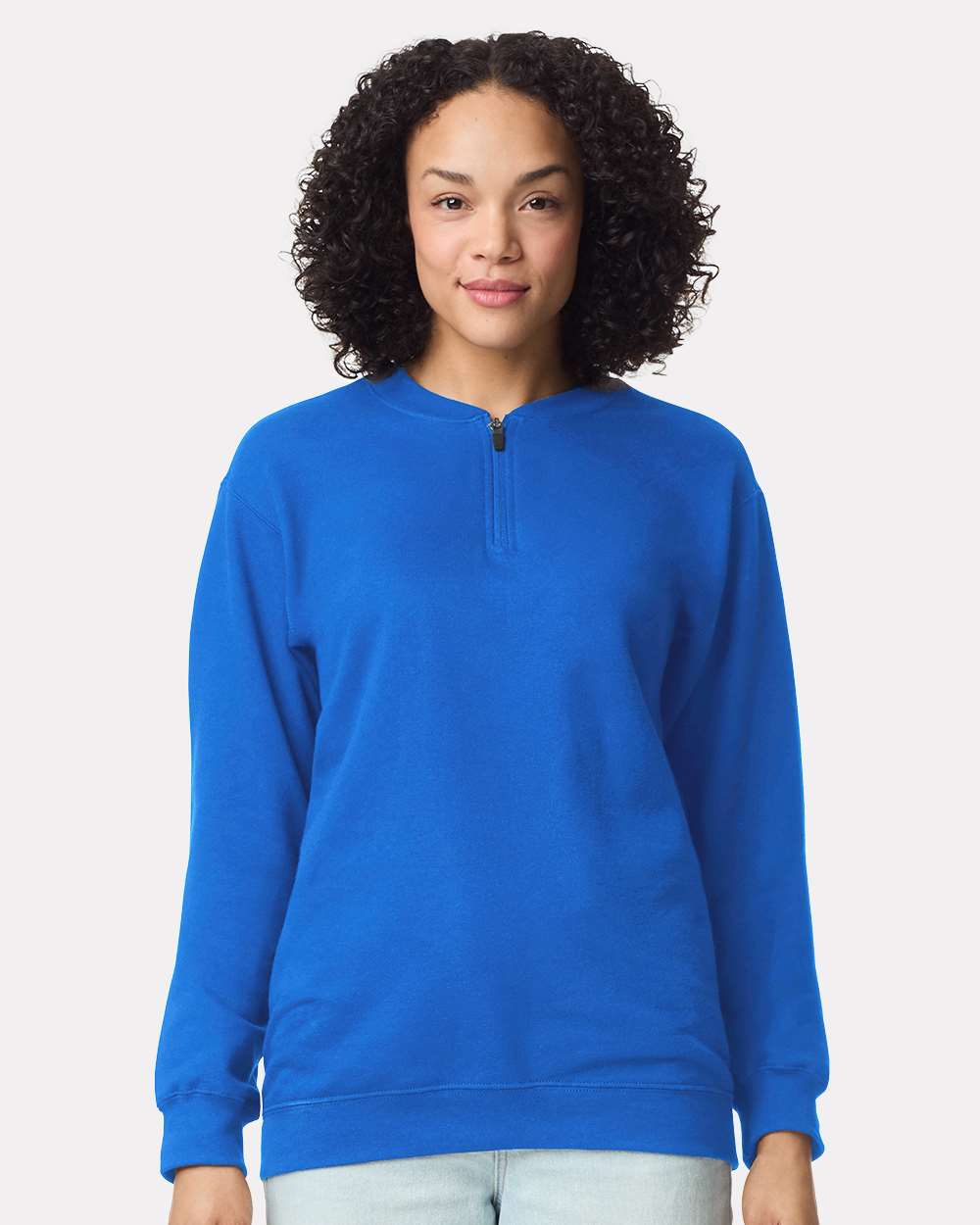Unisex SoftstyleÂ® Midweight 1/4 Zip Sweatshirt