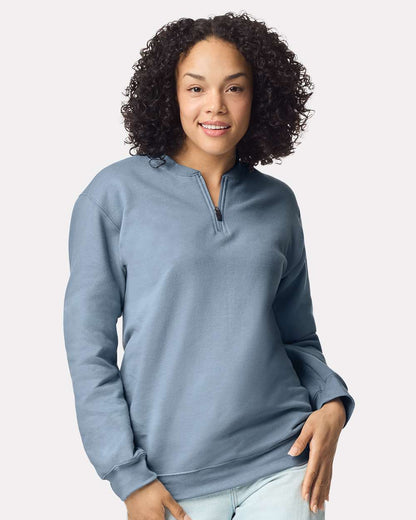 Unisex SoftstyleÂ® Midweight 1/4 Zip Sweatshirt