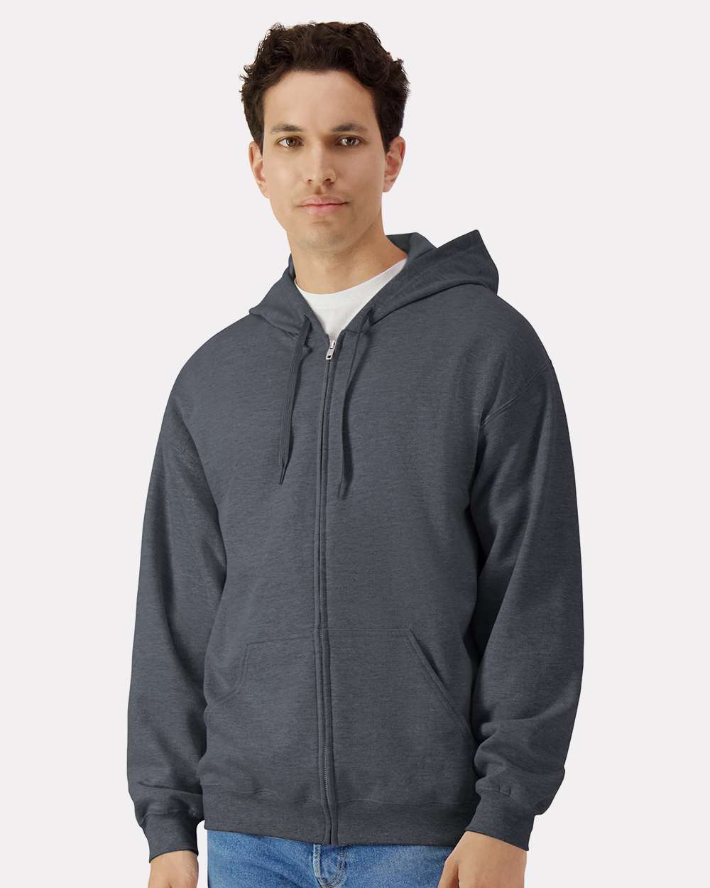 Unisex SoftstyleÂ® Full-Zip Hooded Sweatshirt