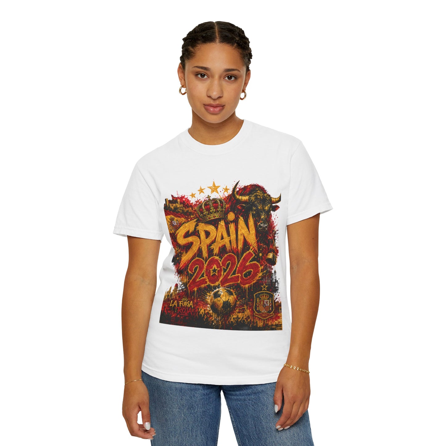 Spain Football World Cup 2026 'Fúria de Ouro' Graffiti Championship | Premium Graphic Tee