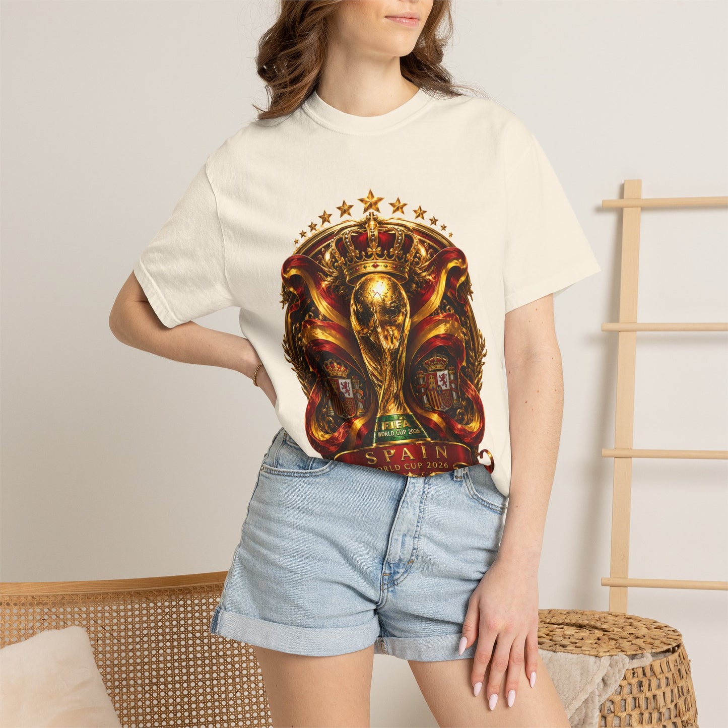 Spain Football World Cup 2026 'Monarca de Oro' Imperial Shield | Premium Graphic Tee