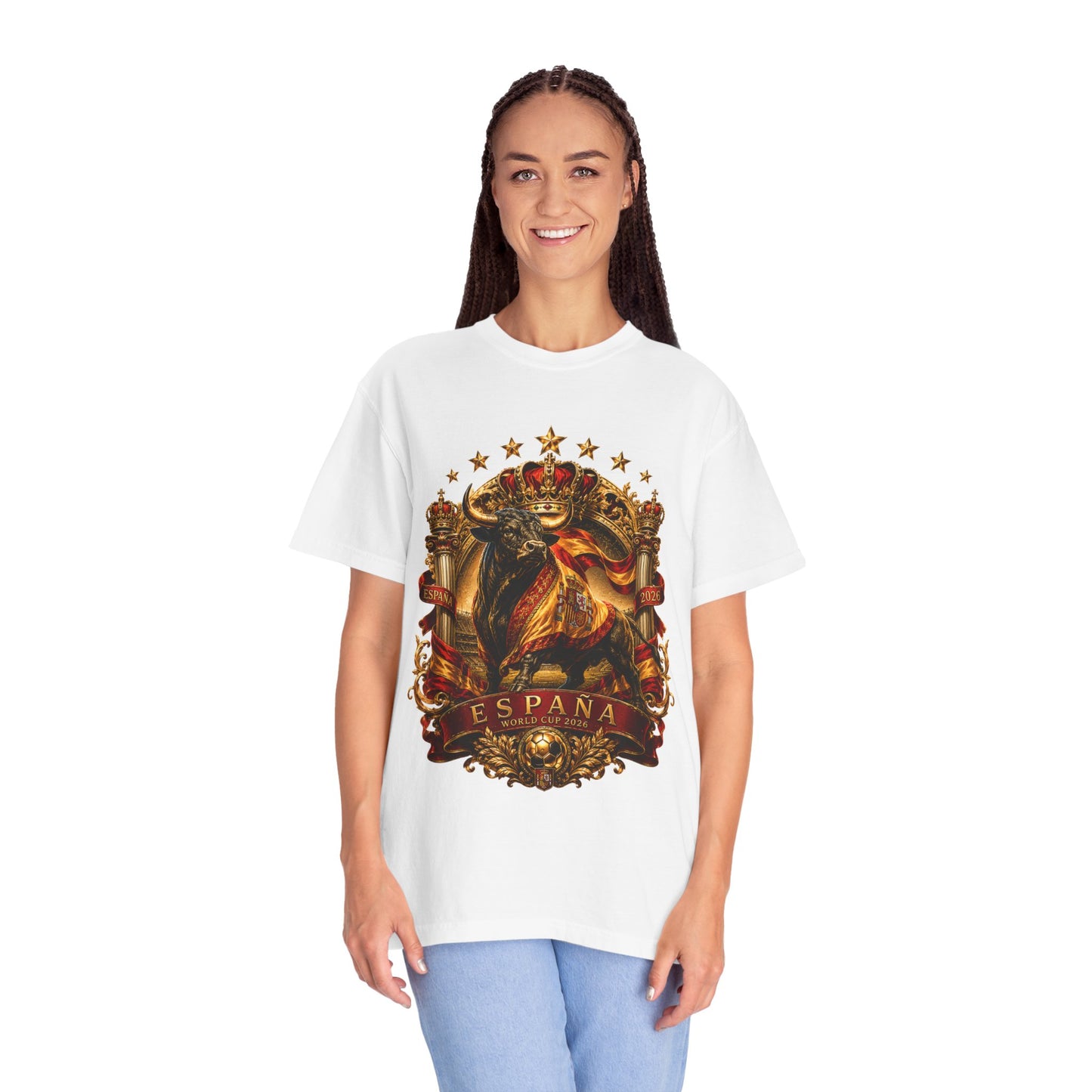 Spain Football World Cup 2026 'Toro de Oro' Imperial Crest | Premium Graphic Tee