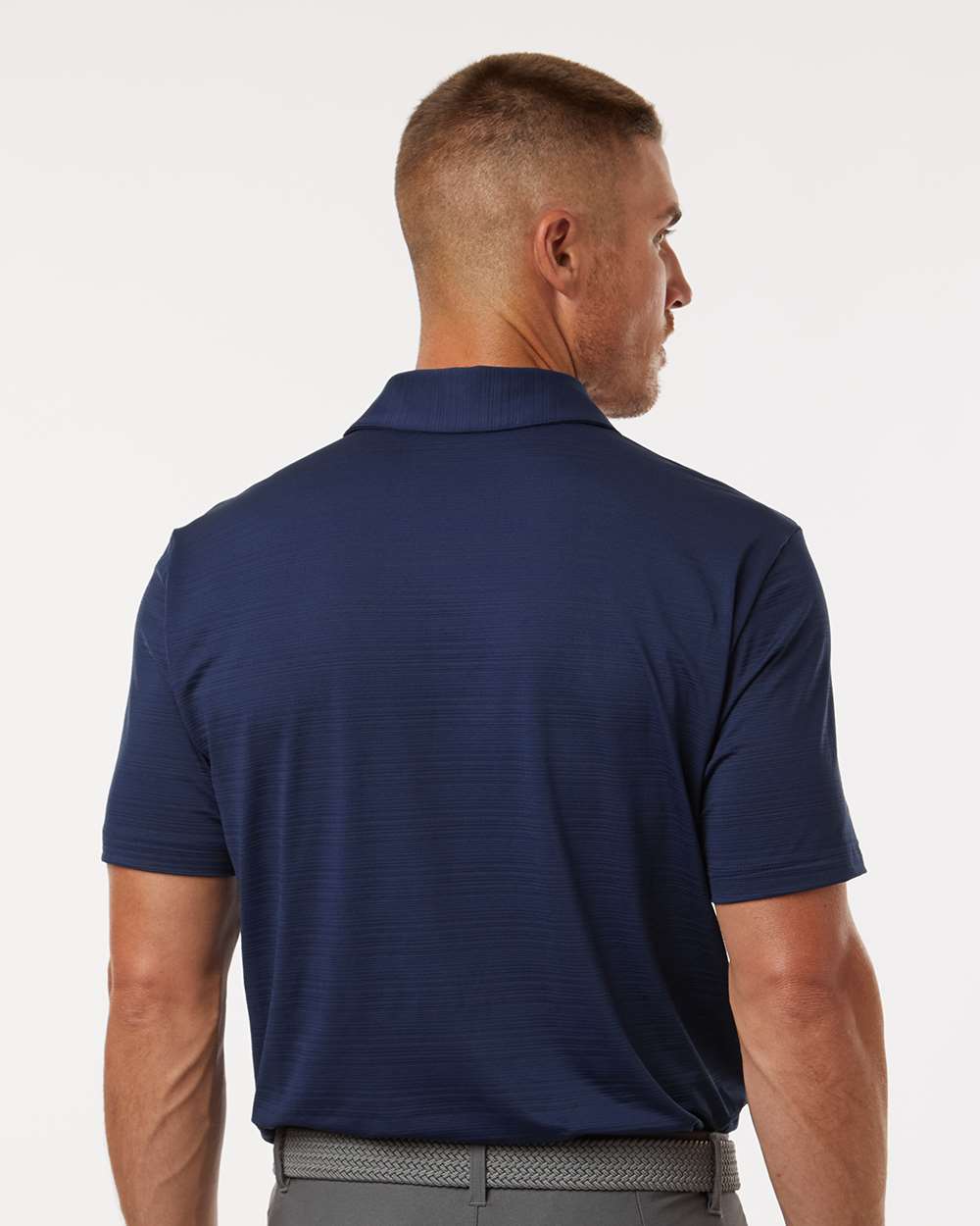 Men's Textured Stripe Polo