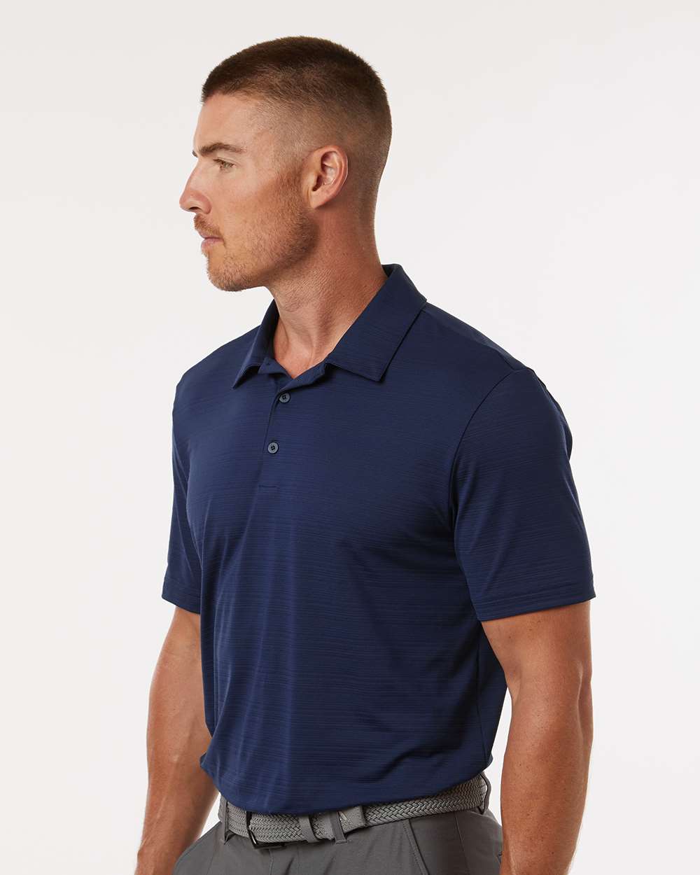 Men's Textured Stripe Polo