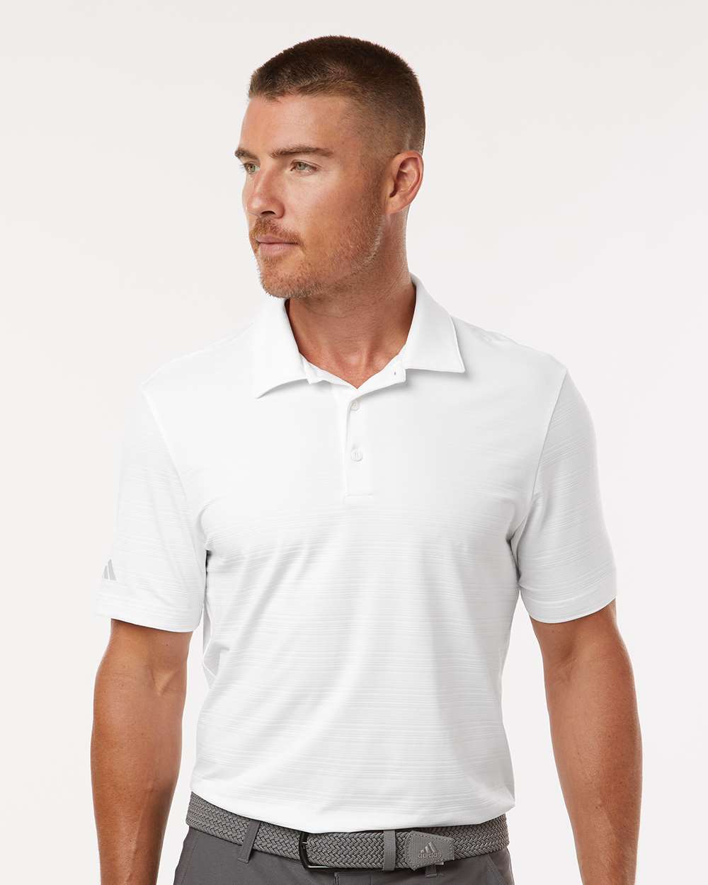 Men's Textured Stripe Polo