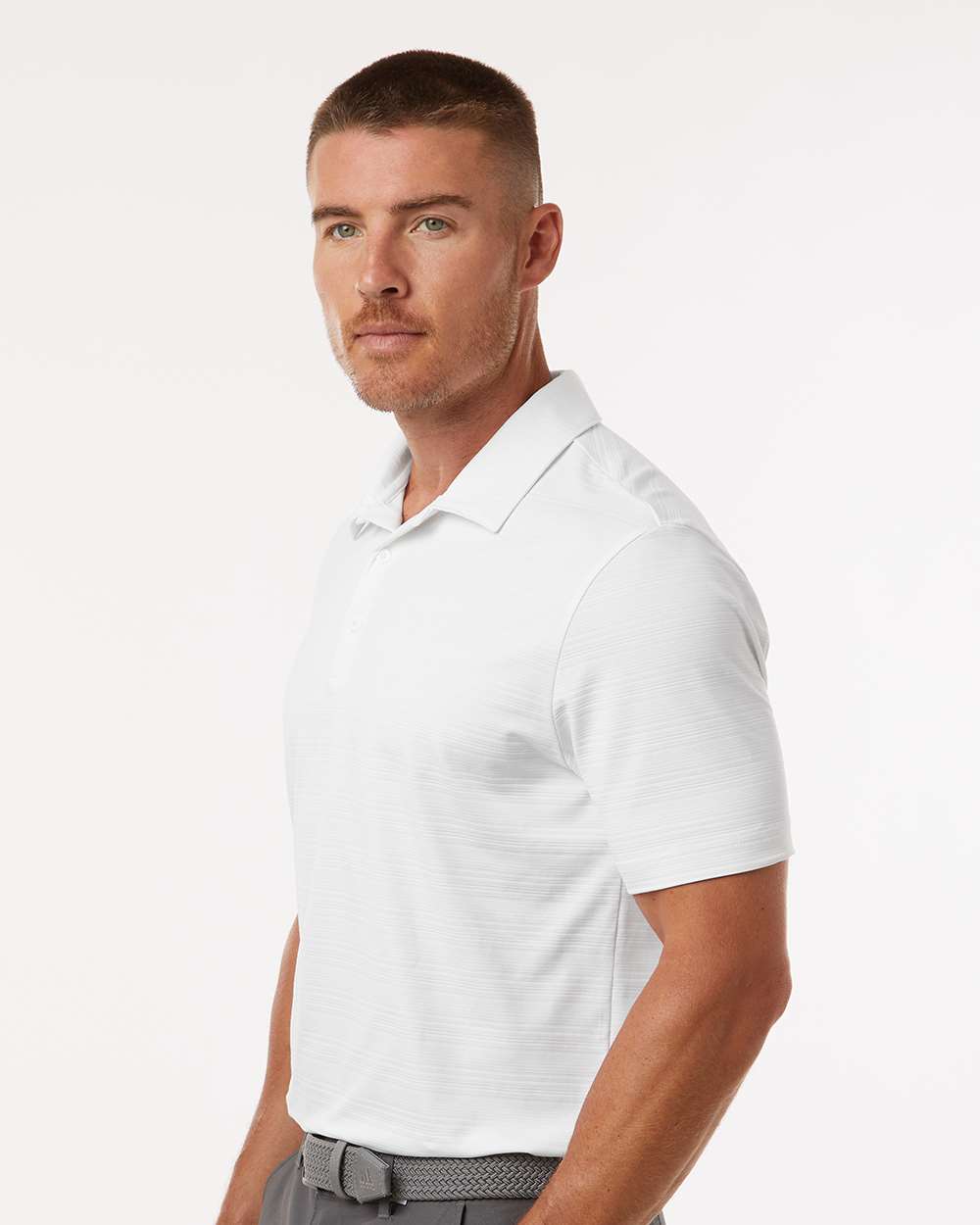 Men's Textured Stripe Polo
