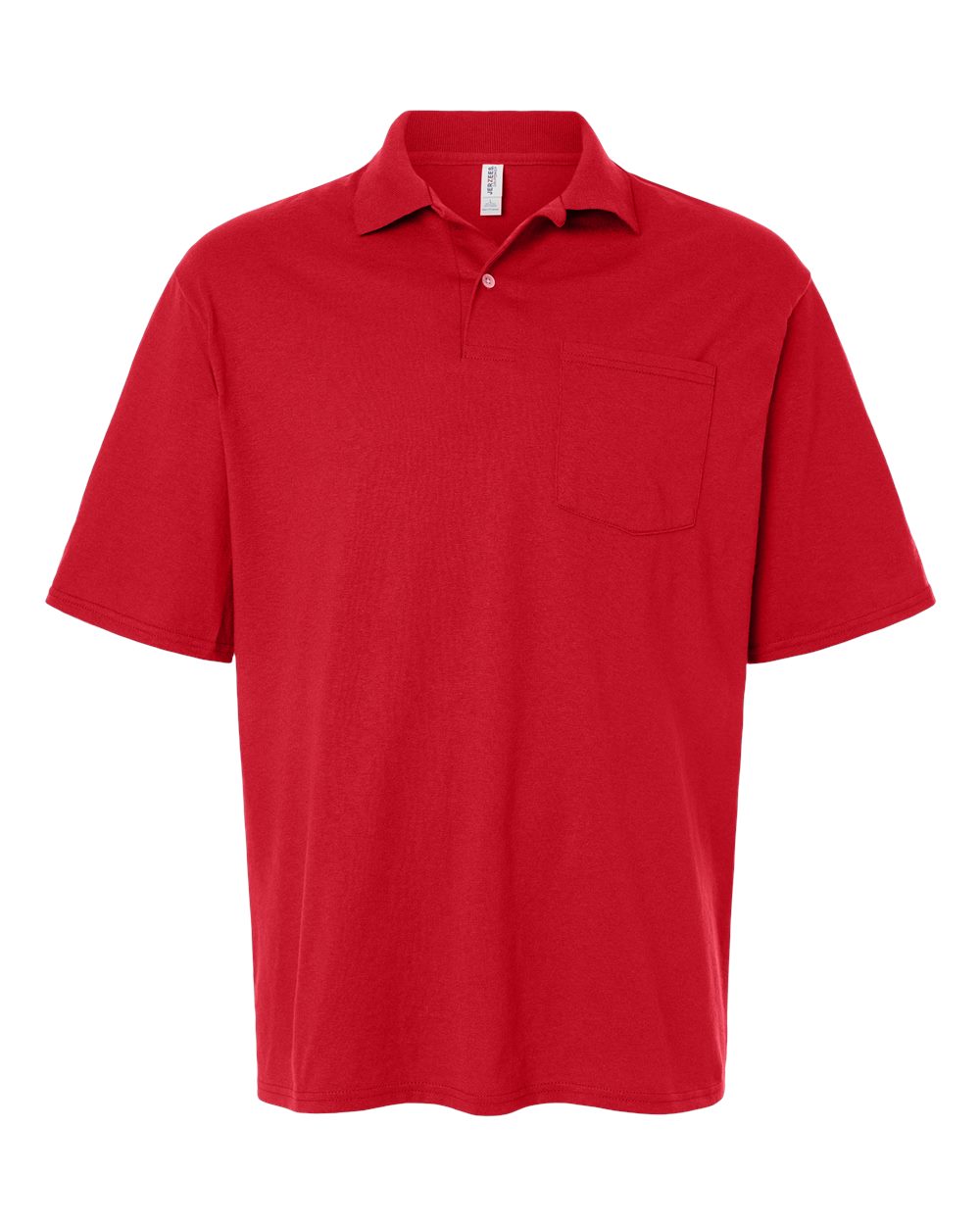 Jerzees Men's Pocket Short Sleeve Polo Shirts, Dri-Power, Sizes S-5X - True Red, Medium
