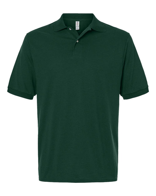 Jerzees Men's Short Sleeve Polo Shirts, Dri-Power, Sizes S-5X - Forest Green, 4X-Large