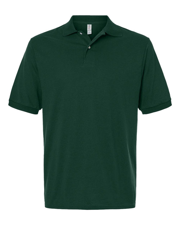 Jerzees Men's SpotShield Stain Resistant Polo Shirts (Short & Long, P-Short Sleeve-Forest Green, Medium