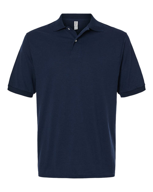 Jerzees Men's SpotShield 2 Button Rib Knit Polo Shirt_L_J Navy