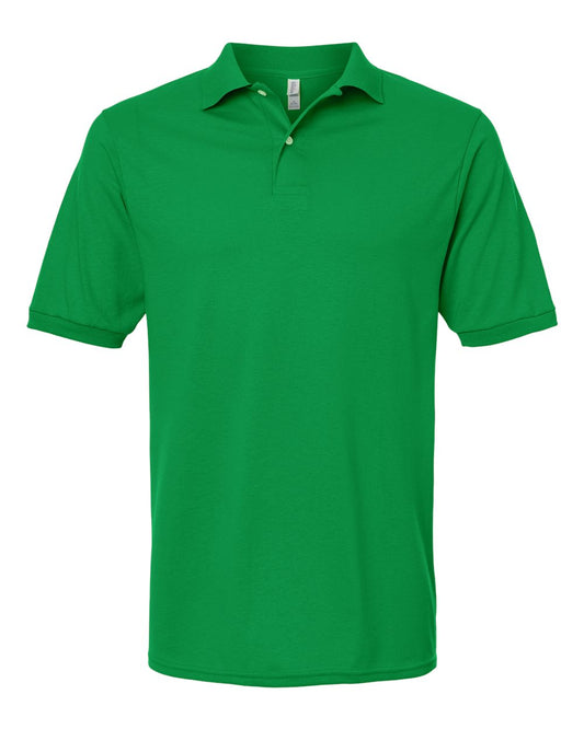 Jerzees Men's SpotShield Stain Resistant Polo Shirts (Short & Long, Short Sleeve-Kelly Green, Small