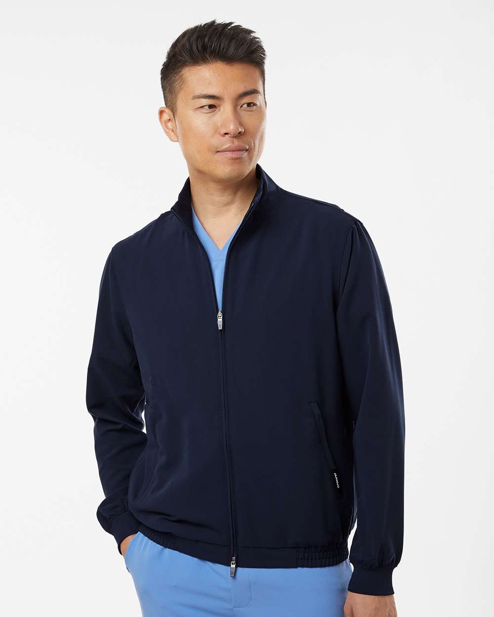Men's Wolfe Everyday Full-Zip 6-Pocket Scrub Jacket