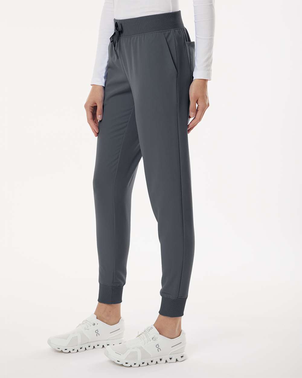 Women's Petite Sizes Silex Knit-Waist Scrub Joggers