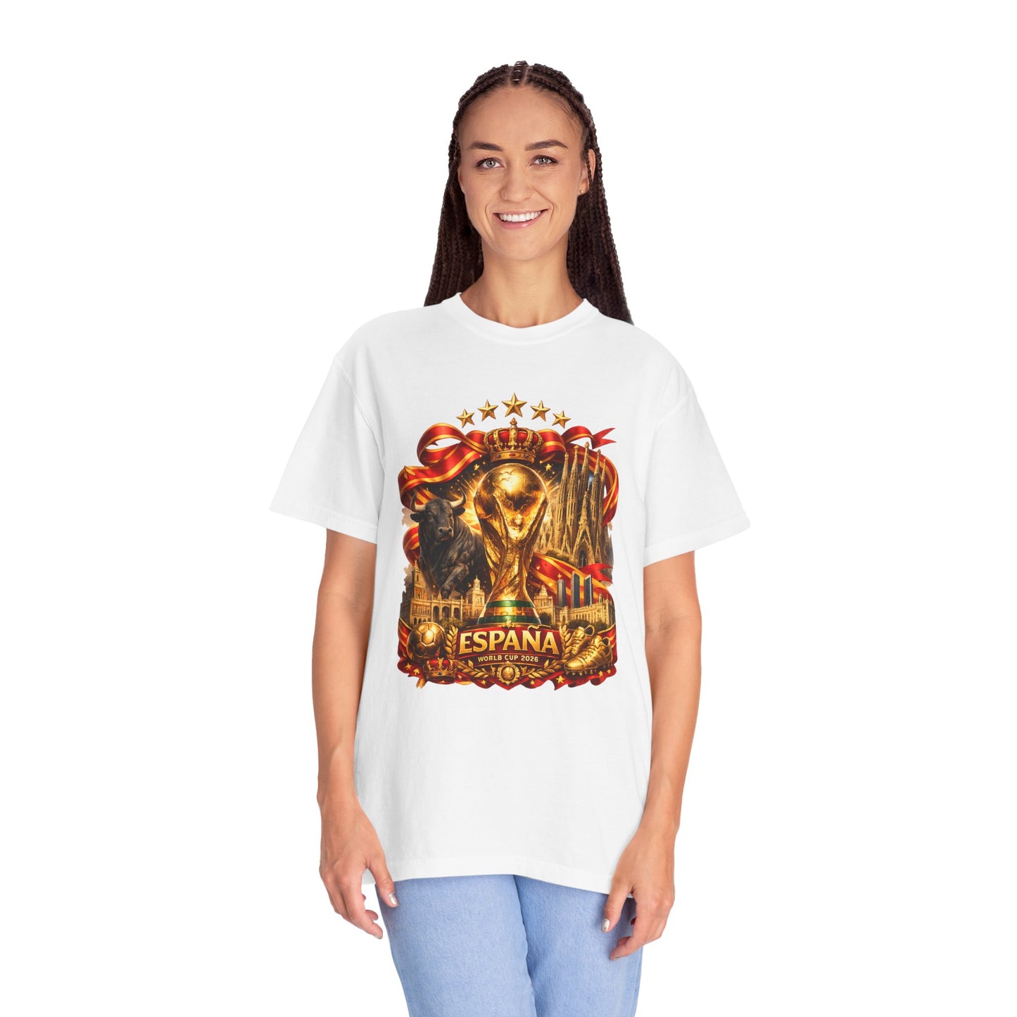 Spain Football World Cup 2026 'Reino Dorado' Iconic Elements | Premium Graphic Tee