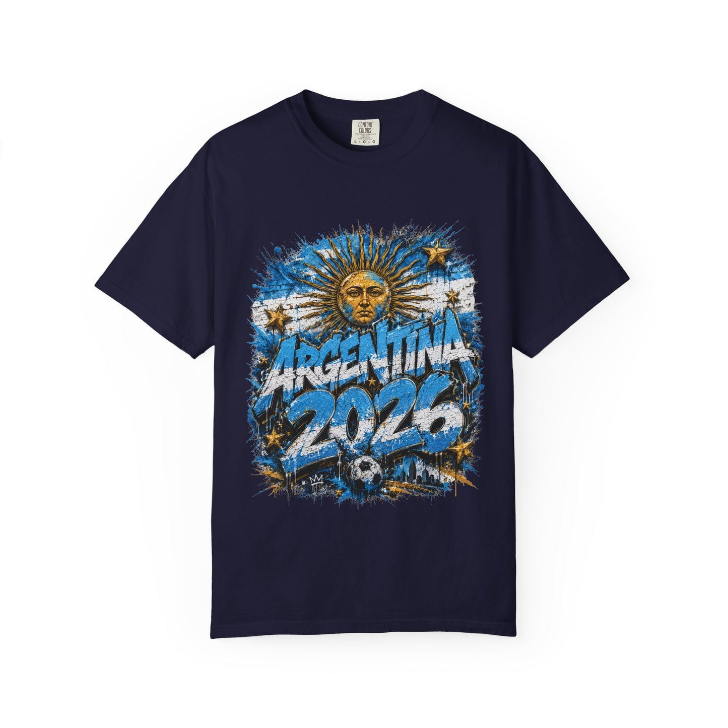 Argentina Football 'Street Glory' World Cup 2026 Graffiti – Paint Splatter | Premium Summer Tee