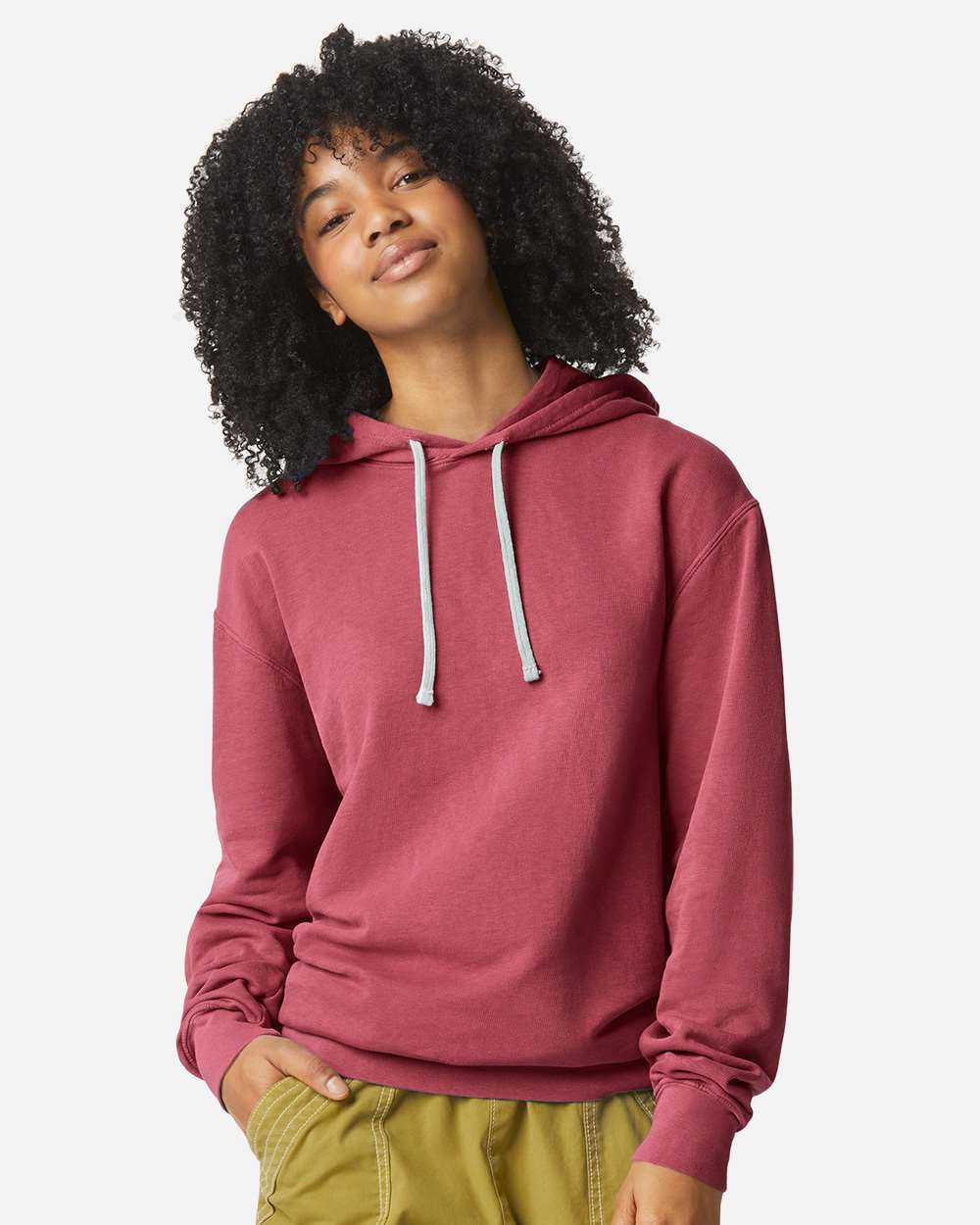 Unisex Garment-Dyed Lightweight Fleece Hooded Sweatshirt