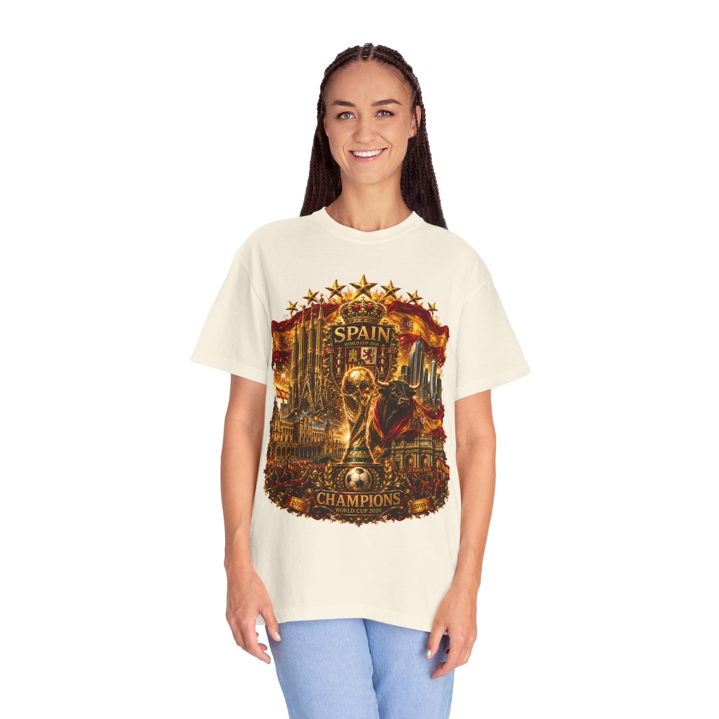 Spain Football World Cup 2026 'Reino de Campeões' Ultimate Collage | Premium Graphic Tee