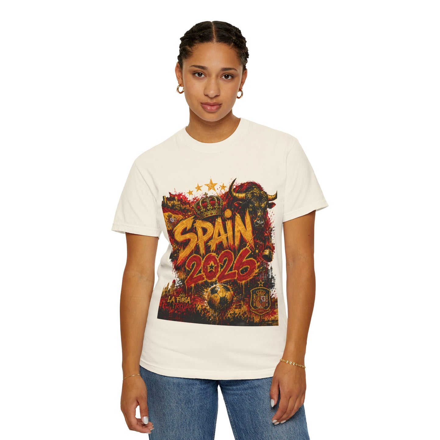 Spain Football World Cup 2026 'Fúria de Ouro' Graffiti Championship | Premium Graphic Tee
