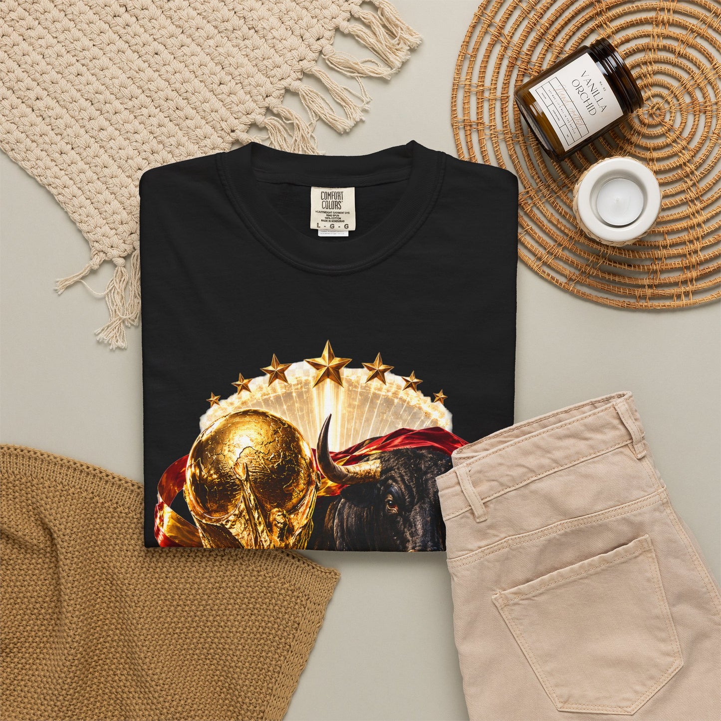 Spain Football World Cup 2026 'Furia del Toro' Champion Trophy | Premium Graphic Tee