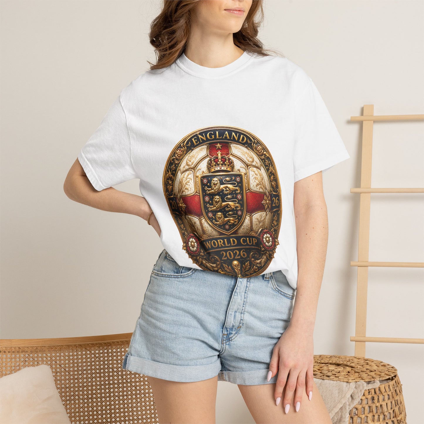 England Football World Cup 2026 Sovereign Shield Medallion | Premium Graphic Tee