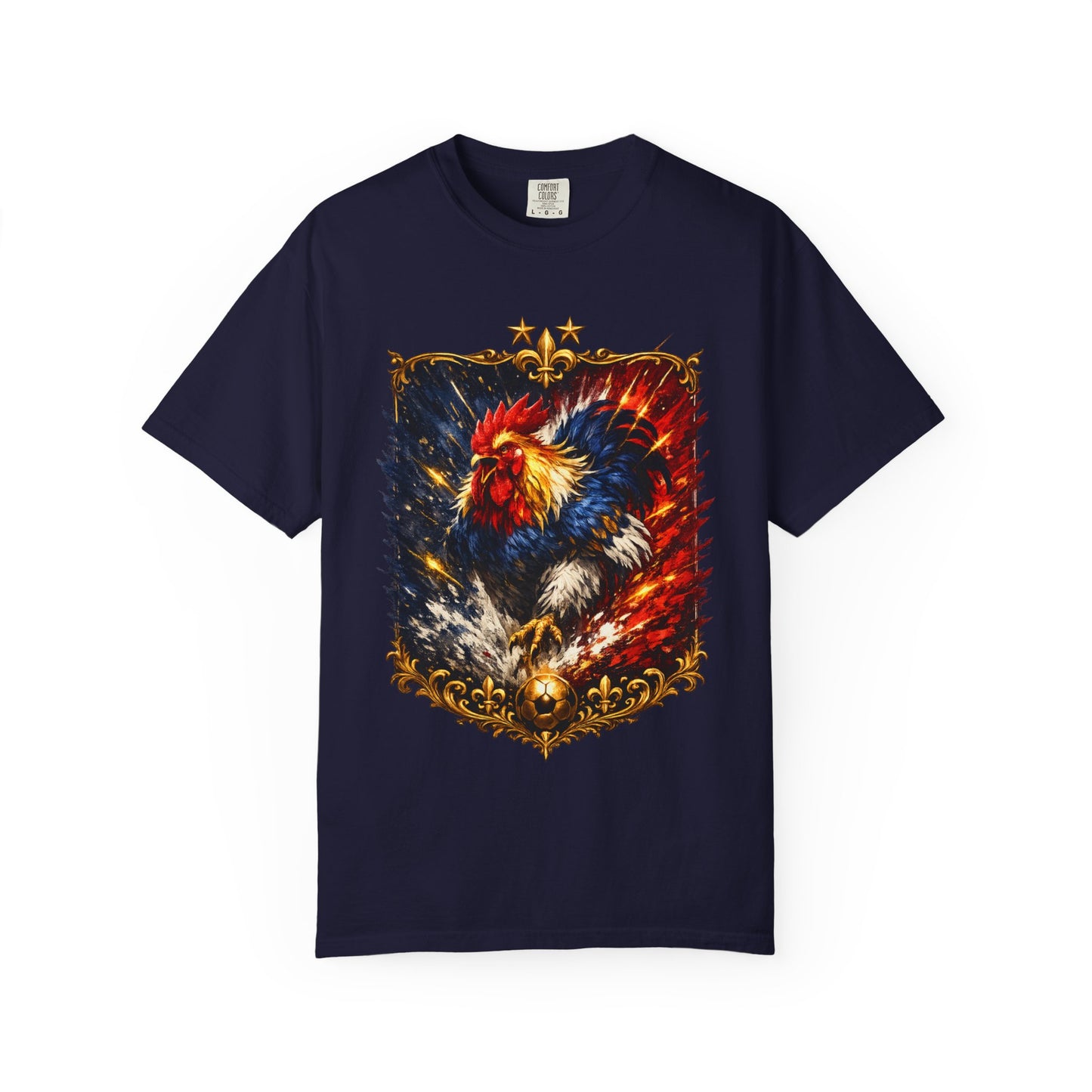 France Football Gallic Rooster Kinetic Shield – Golden Glory | Premium Graphic Tee