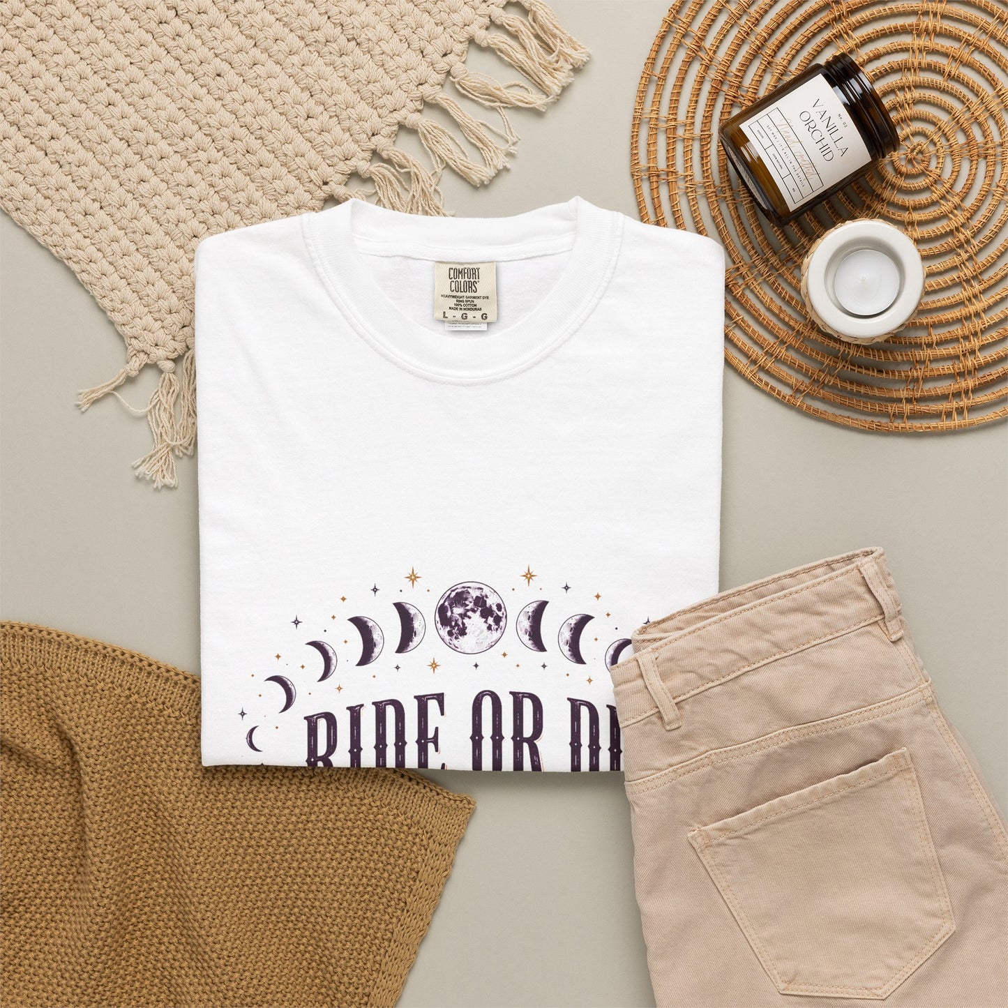 Ride Or Die With My Broomstick Celestial Witch | Premium Graphic Tee