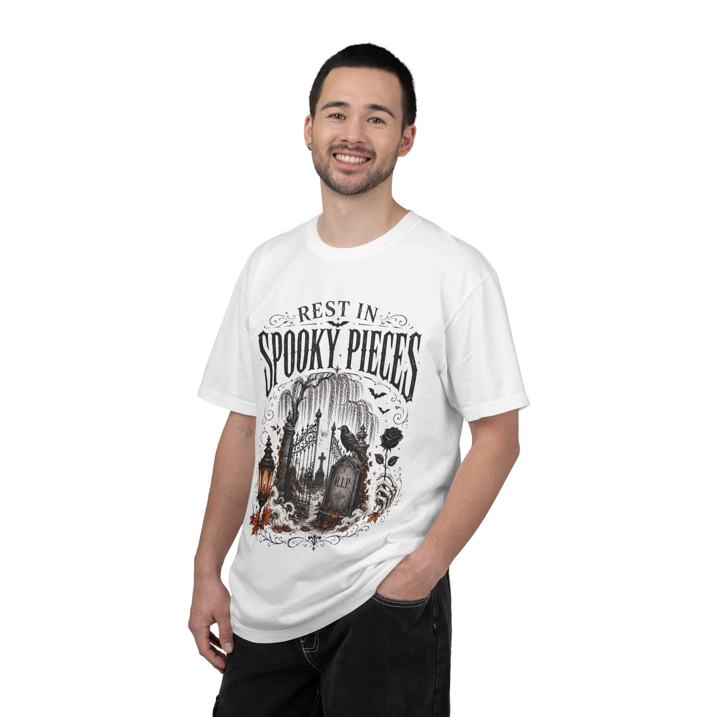 Rest In Spooky Pieces Graveyard Gothic Halloween | Premium Graphic Tee