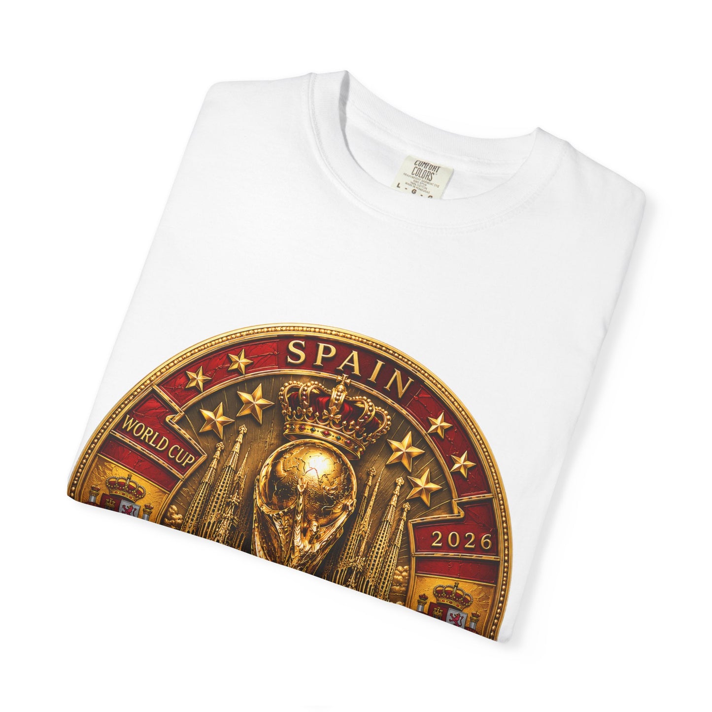 Spain Football World Cup 2026 'Medalha de Sagrada' Round Medallion | Premium Graphic Tee
