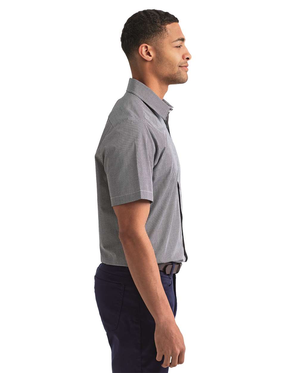 Men's Microcheck Gingham Cotton Shirt