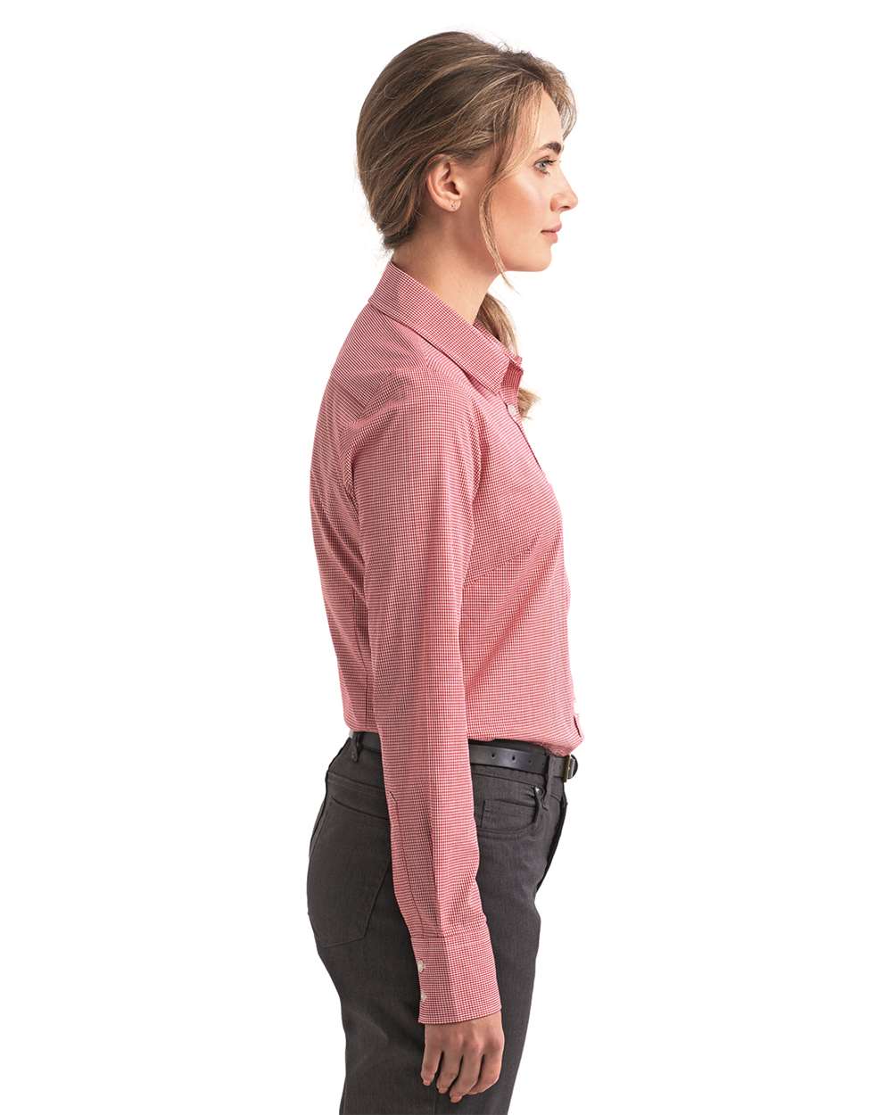 Women's Microcheck Gingham Cotton Shirt