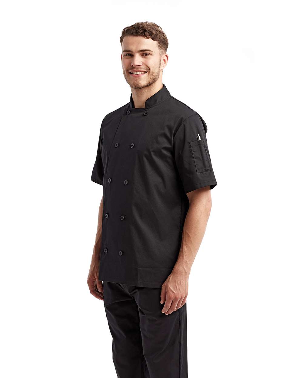 Unisex Short Sleeve Recycled Chef Coat