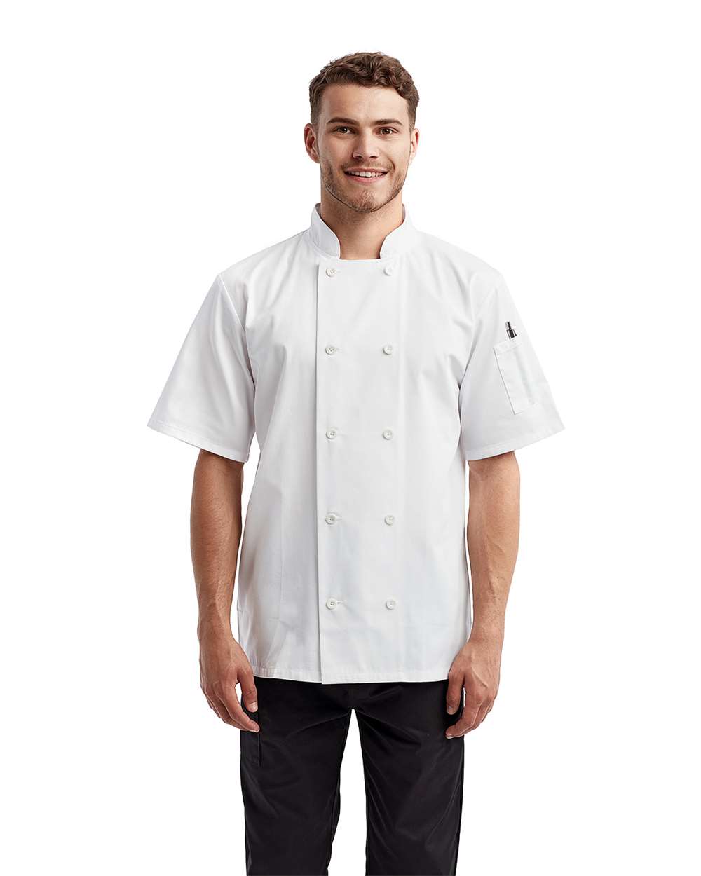 Unisex Short Sleeve Recycled Chef Coat