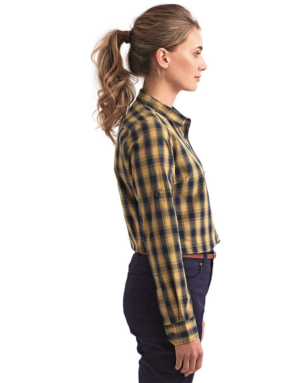 Women's Mulligan Check Cotton Dress Shirt