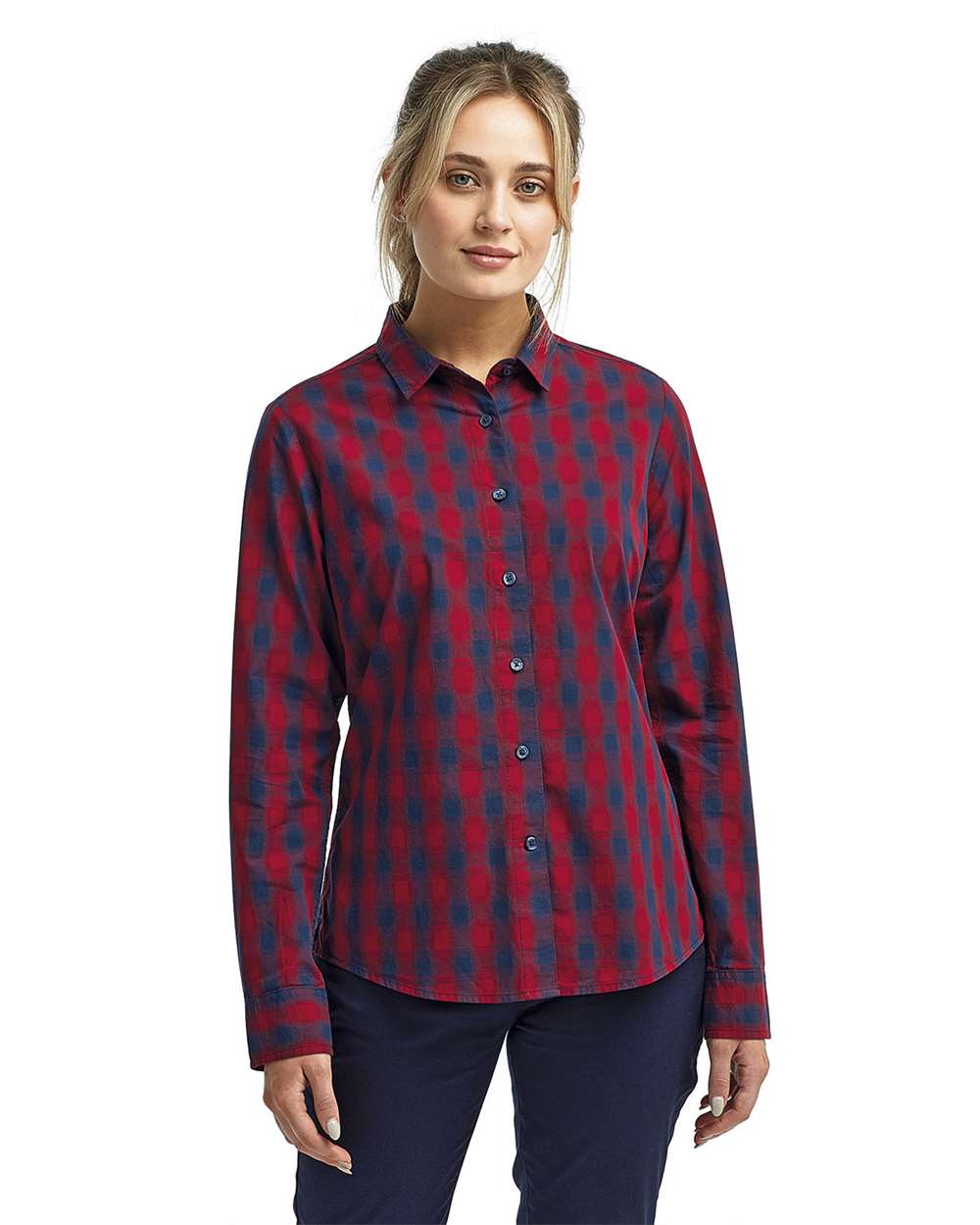 Women's Mulligan Check Cotton Dress Shirt