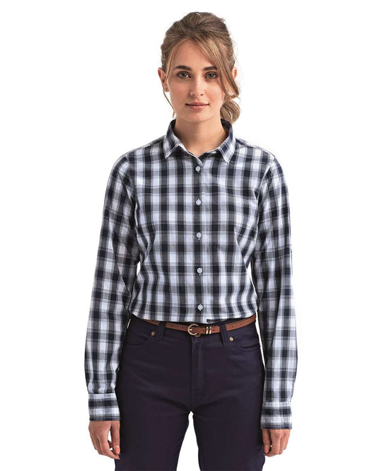 Women's Mulligan Check Cotton Dress Shirt