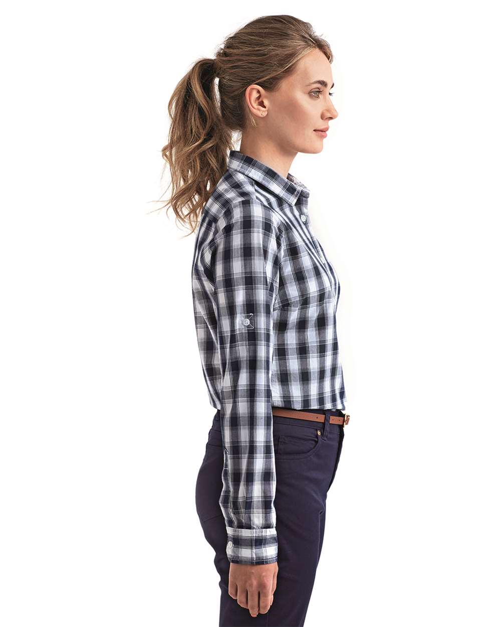 Women's Mulligan Check Cotton Dress Shirt