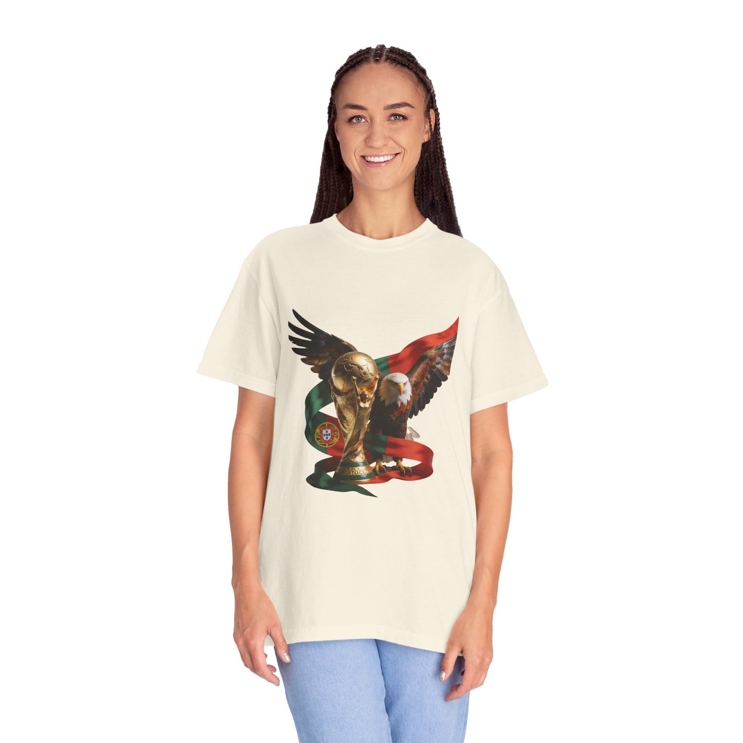 Portugal Football 'Asas da Vitória' Guardian Eagle & Trophy | Premium Graphic Tee