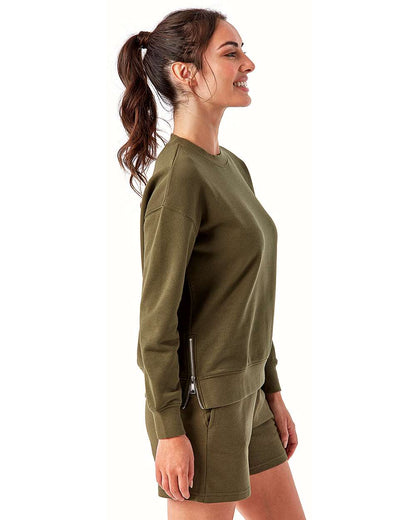Women's Billie Side-Zip Crewneck Sweatshirt