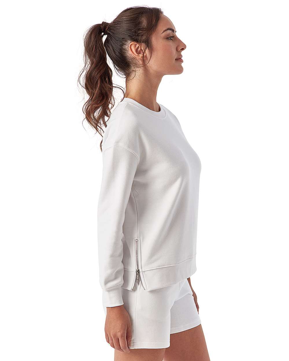 Women's Billie Side-Zip Crewneck Sweatshirt