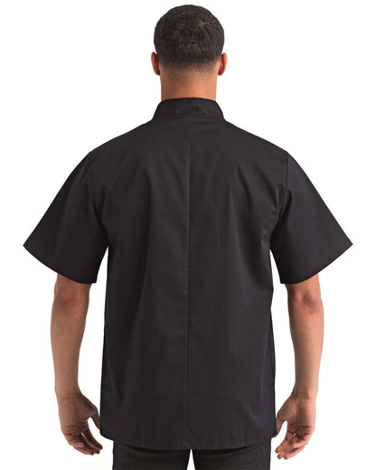 Unisex Ten Studded Front Short Sleeve Chef Coat