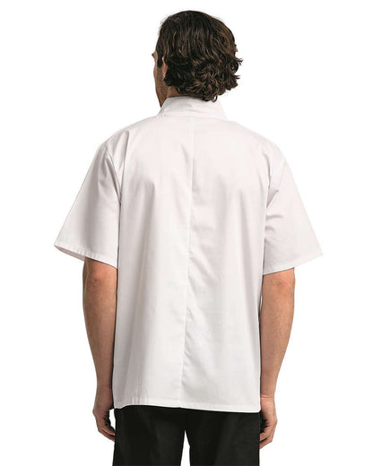 Unisex Ten Studded Front Short Sleeve Chef Coat