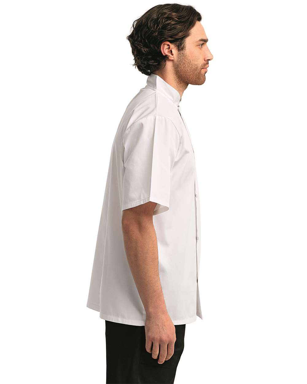 Unisex Ten Studded Front Short Sleeve Chef Coat