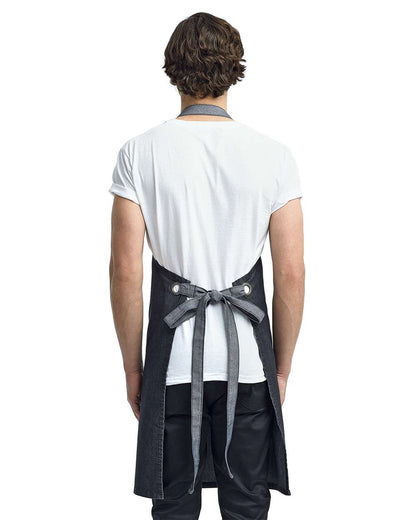 Domain Contrast Denim Bib Apron
