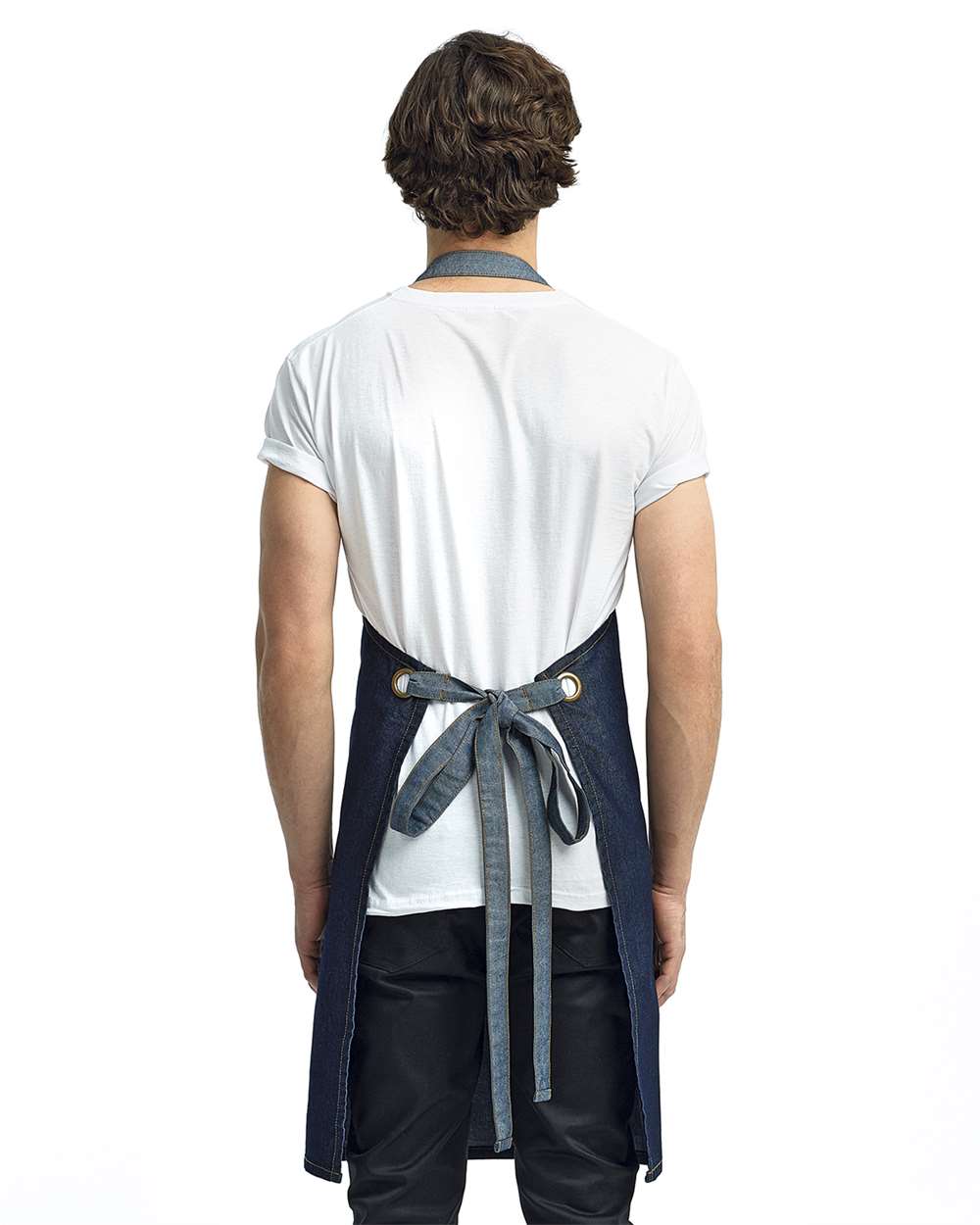 Domain Contrast Denim Bib Apron