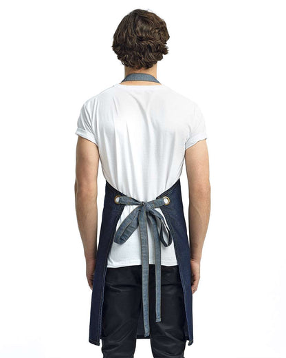 Domain Contrast Denim Bib Apron