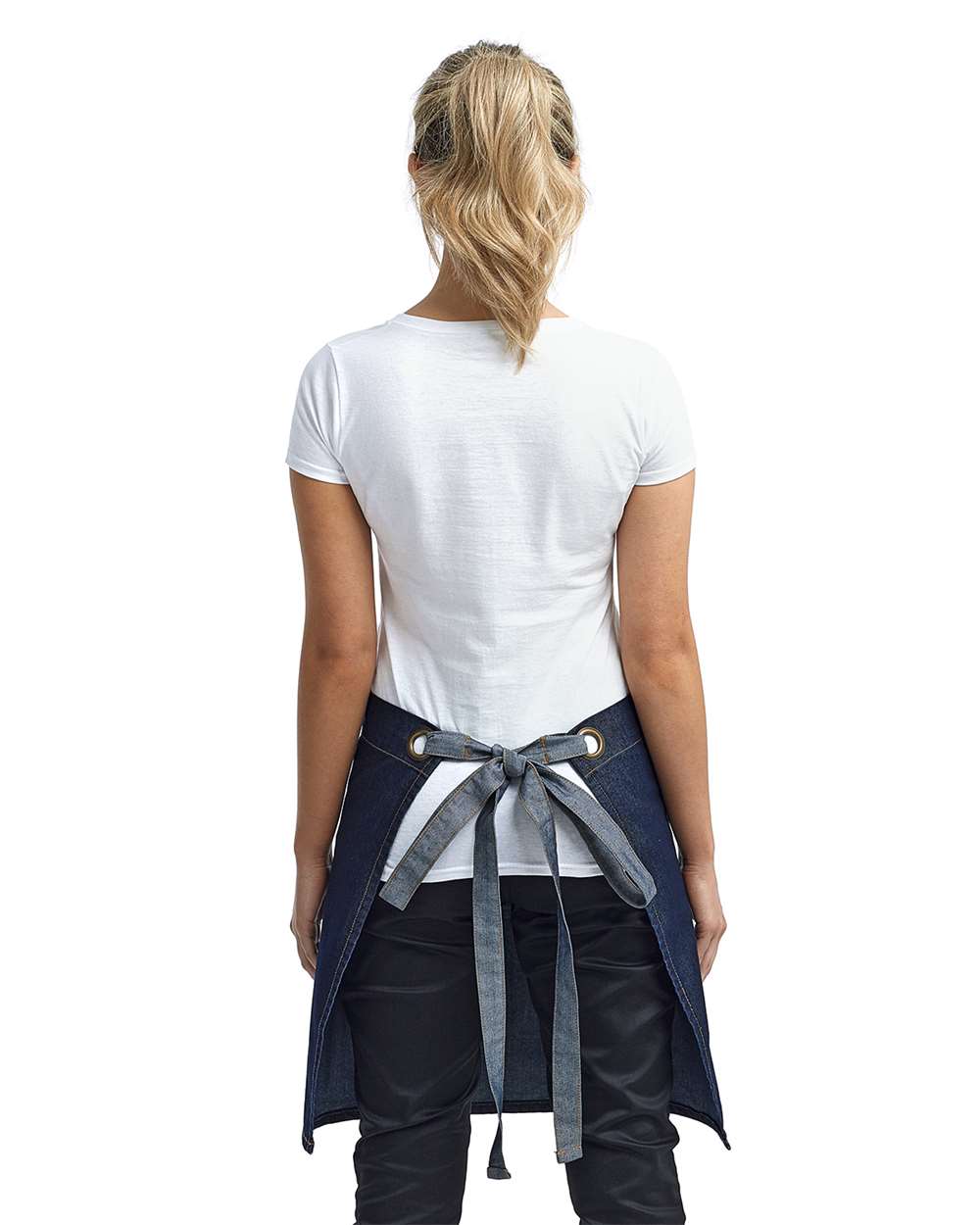 Domain Contrast Denim Waist Apron