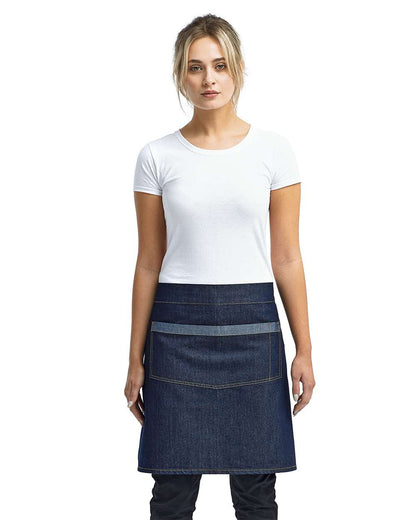Domain Contrast Denim Waist Apron
