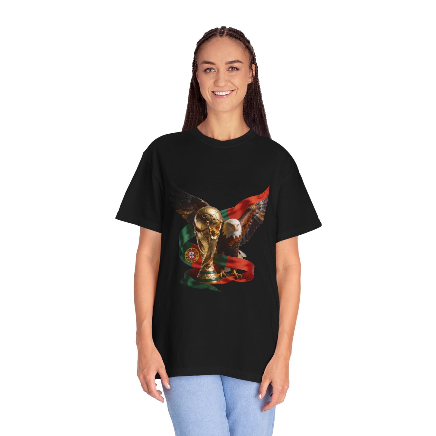 Portugal Football 'Asas da Vitória' Guardian Eagle & Trophy | Premium Graphic Tee